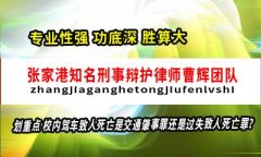 校内或小区驾车致人死亡如何定罪量刑 张家港刑事律师
