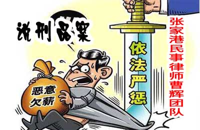 拒不支付劳动报酬别人为其垫付了还定罪吗_张家港律师曹辉团队" 